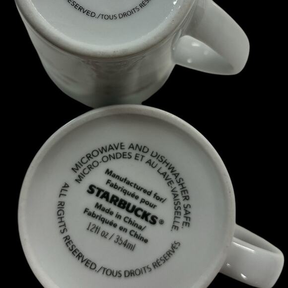 STARBUCKS Christmas 2013 Holiday Red Snowflakes Coffee Mugs‎ Cups - Picture 4 of 7